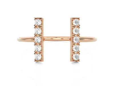 33 Free Size Light Minimalist Diamond Ring 3D Model Pack