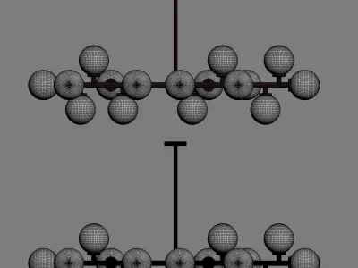  Light Fitting 16LED 3D model