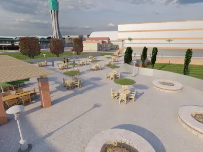 Barajas airport terminal 4 with interior 3D model