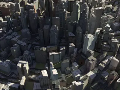 City 40 Low-poly 3D model