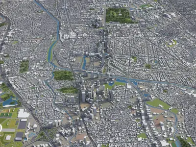 Full Area Low-poly 3D model