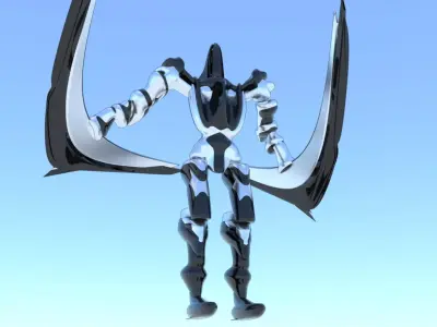 Robot Cyborg Game Character SciFI 3D model