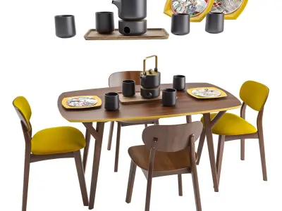 Proso Dining group set 3D model