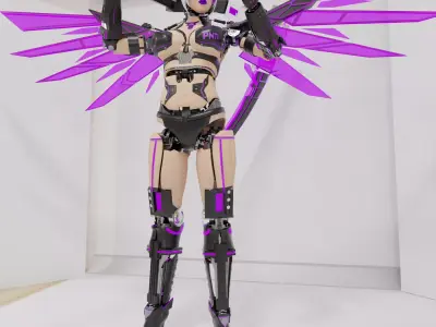 Krignea The Mechanical Woman Low-poly 3D model
