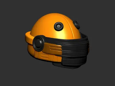 helmet high poly sculpt 3d printable ver 7 3D model 3D model 175