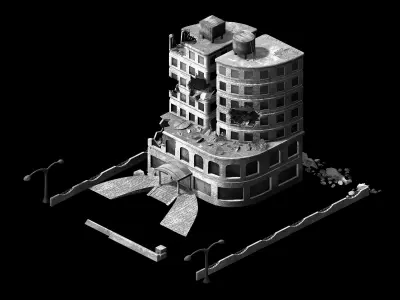 The future world - street waste 01 3D model