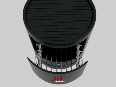 KFConsole computer with lights Free 3D model