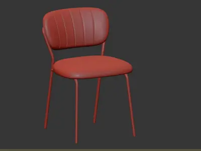 CHAIR JOLIEN GOLD DARK BLUE 3D model