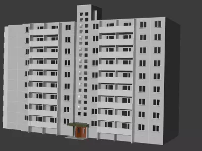 121-E-9 Type Panel Building 3D model