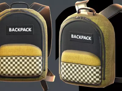 Backpack military combat soldier armor scifi Generic  Low-poly 3D model