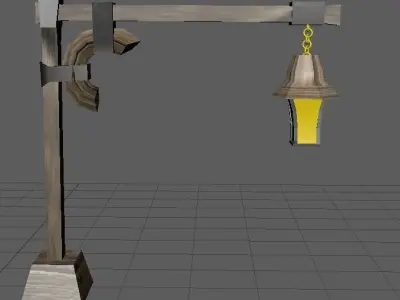 Medieval  Lamp Low-poly 3D model