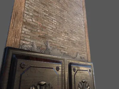Old Wall Bricks Low-poly 3D model