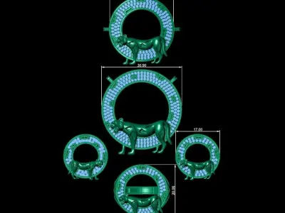 Tiger Detailed Necklace 3D print model
