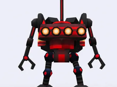 3DRT - Chibii-robot-18 Low-poly 3D model