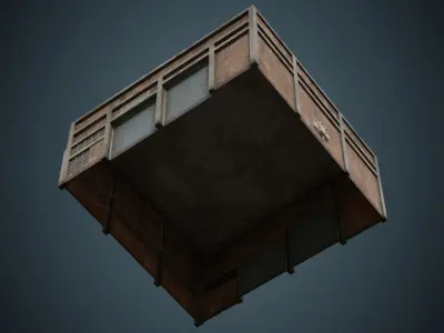 Industrial Building 1B Low-poly 3D model