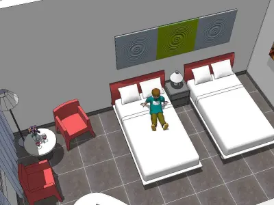 vacation spot-Resort-Fashion Leisure Hotel-0270 3D model