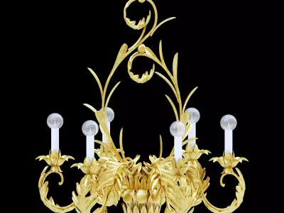 Vaughan Designs Basket Chandelier 3D model