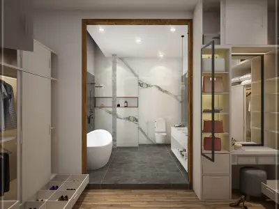 Modern luxrious Style bath  Free 3D model