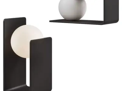 Geometric Modern Table Lamp 3D Model  Low-poly 3D model