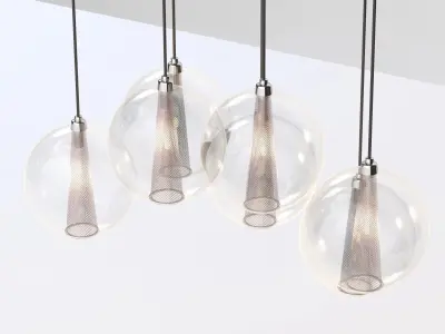 Caviar Fixed Staggered Pendant 3D model