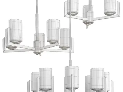 DART CHANDELIER Low-poly 3D model