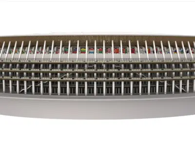 Tokyo National Olympic Stadium Football Field 3D model