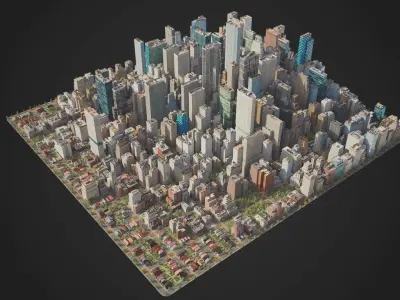 City S6-v1 MAYA Low-poly 3D model
