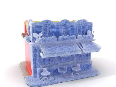 Charming Pink Caf model pack Low-poly 3D model