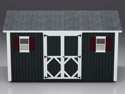 Outdoor Shed Low-poly 3D model