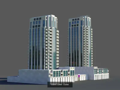Claren and bahwan towers -Dubai 3D Model Pack
