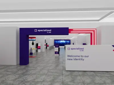 full event stage with gate 3D model 3D model