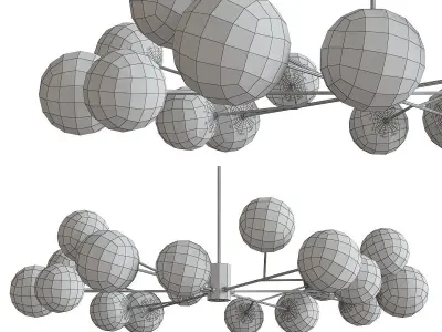 Orion 15 Light Pendant Clear  Opaque Glass 3d model Low-poly 3D model