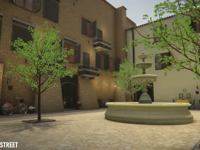 Italian street - modular city 3D model