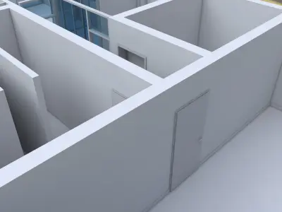 office floor plan of building 3D model