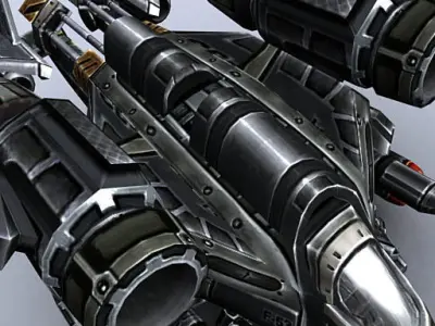 3DRT - Sci-Fi Dropship 2 Low-poly 3D model