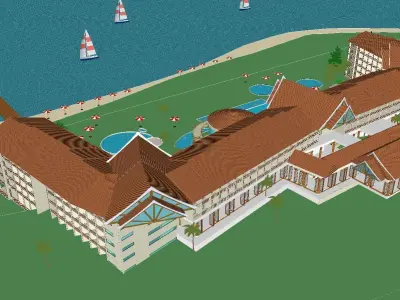 vacation spot-Resort-Fashion Leisure Hotel-0162 3D model
