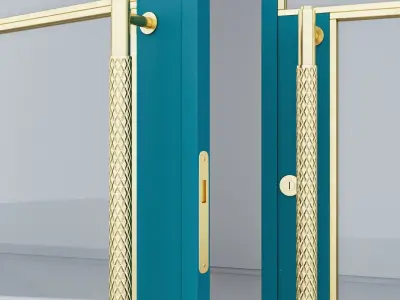 Aluminium door 348 3D model