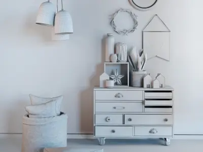 Scandinavian set 004  3D model