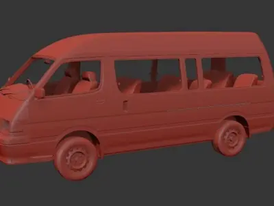 Toyota Hiace Mk4 H100 Commuter 1992 3D print model