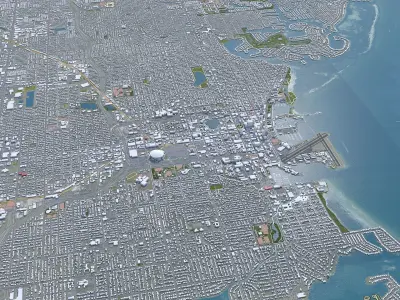 Saint Petersburg City Florida USA Low-poly 3D model