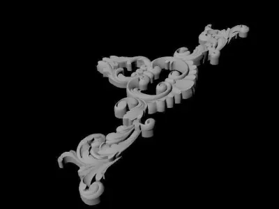 dekor ornate crown 3D model buy