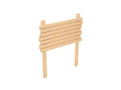 wooden signboard 3D model 3