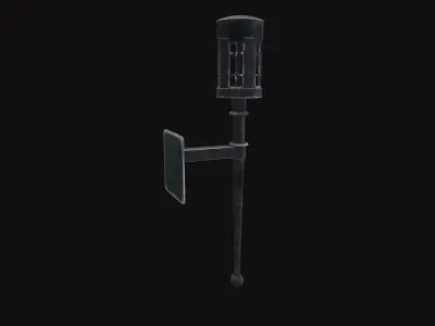 Medieval Torch V12 Low-poly 3D model