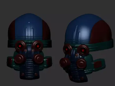 helmet high poly sculpt 3d printable ver 7 3D model 3D model 157