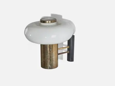 Italian Designer Wall Lights Brass Glass Metal 3D model