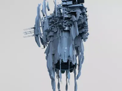  Mothership harvester grand fuselage Low-poly 3D model