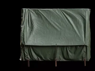 Military Tent 02 Low-poly 3D model