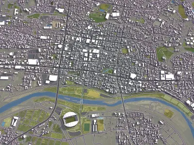 Toyota - 3D City Model Low-poly 3D model