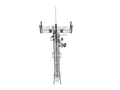 Telecommunication Tower 05 Low-poly 3D model