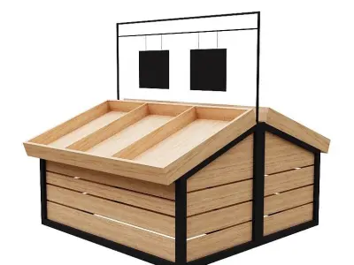 Stall models Low-poly 3D model